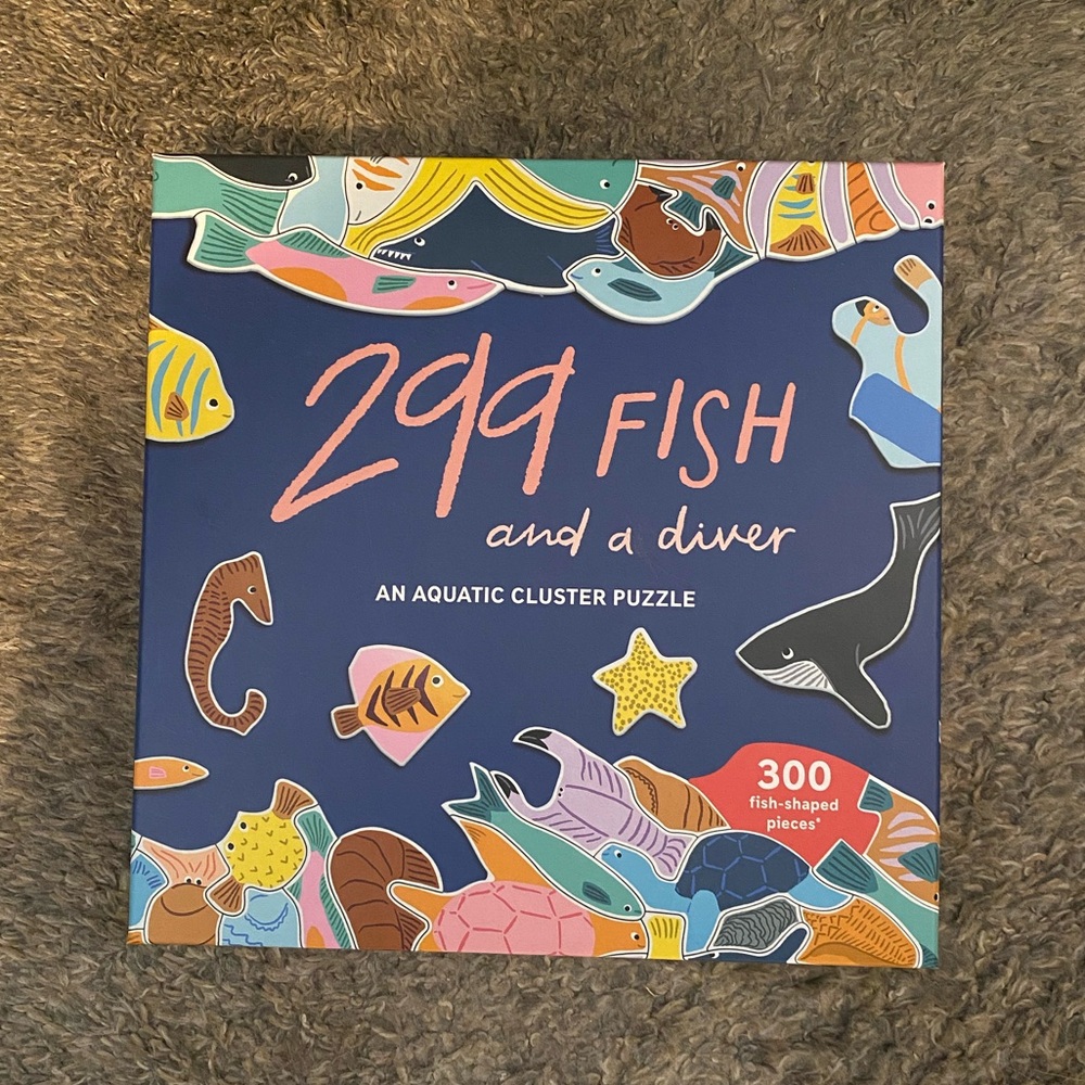 300 piece puzzle. 299 fish and 1 diver